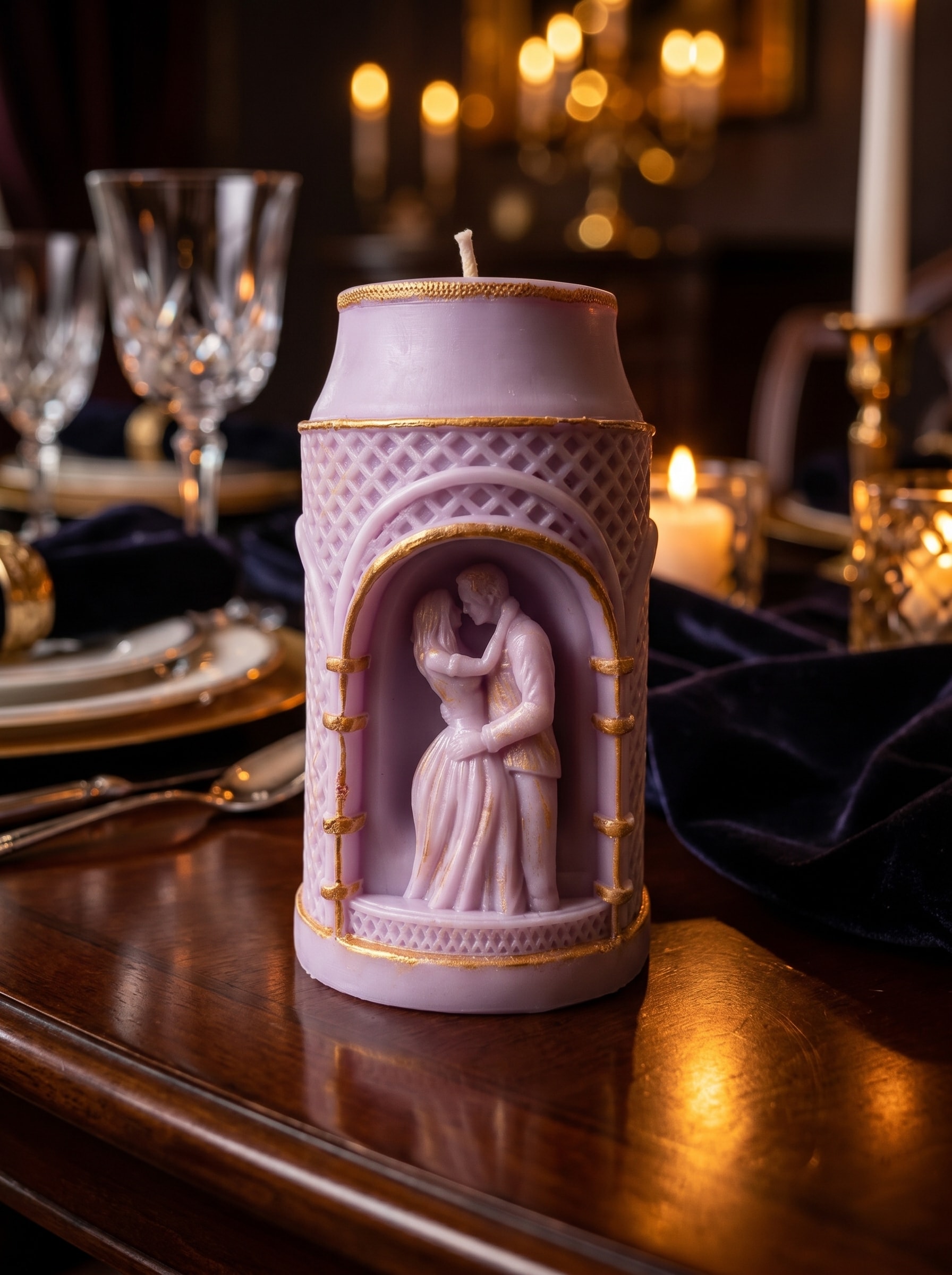 Luxury candle sculpture